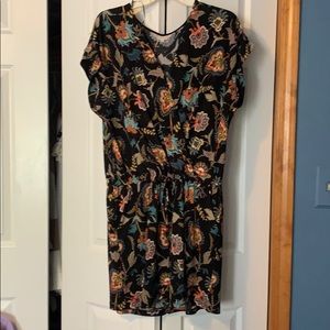 Black floral romper worn once!